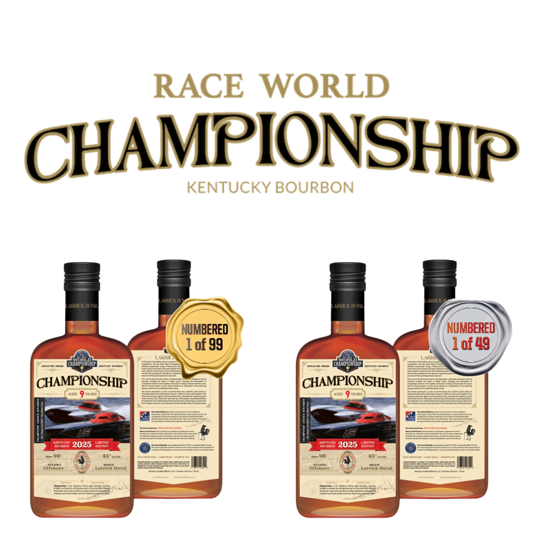 Own a Piece of Racing History | Pre-Order Larrick Duval Race World Championship Bourbon Today!